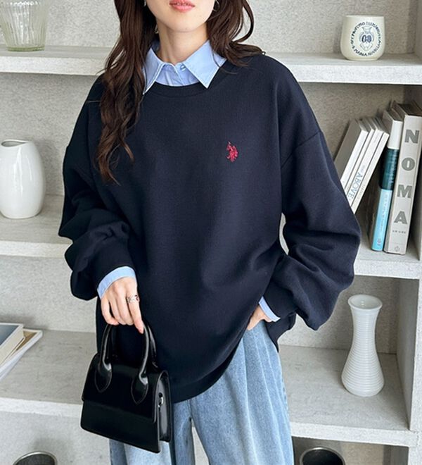 GeeRA（ジーラ）の「【U.S.POLOASSN】オーバーサイズワッフルスウェット（カットソー）」｜詳細画像