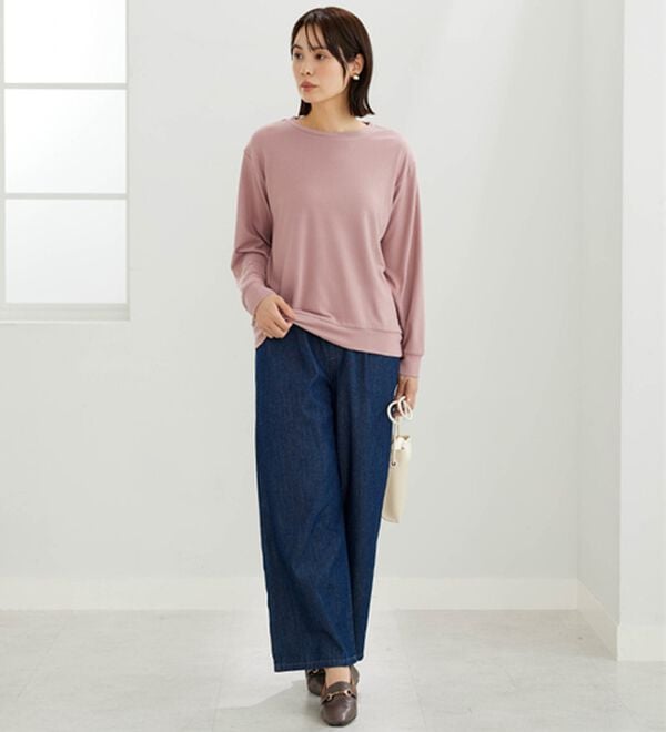 BELLUNA（ベルーナ）の「マシュマロタッチふんわり起毛素材プルオーバー（カットソー）」｜詳細画像