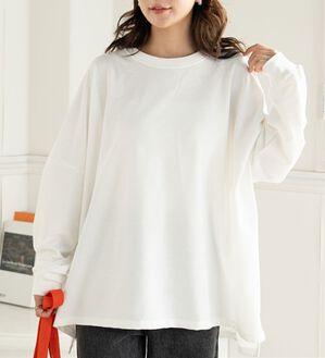 A HAPPY MARILYN（アハッピーマリリン）の「【Ｌ～６Ｌ／選べる丈】たっぷりスーパーライトスウェット（トレーナー・スウェット）」｜オフ
