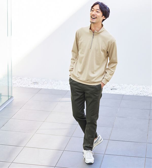 REMEN'S（リメンズ）の「鹿の子ハーフジップトレーナー（メンズトレーナー）」｜詳細画像