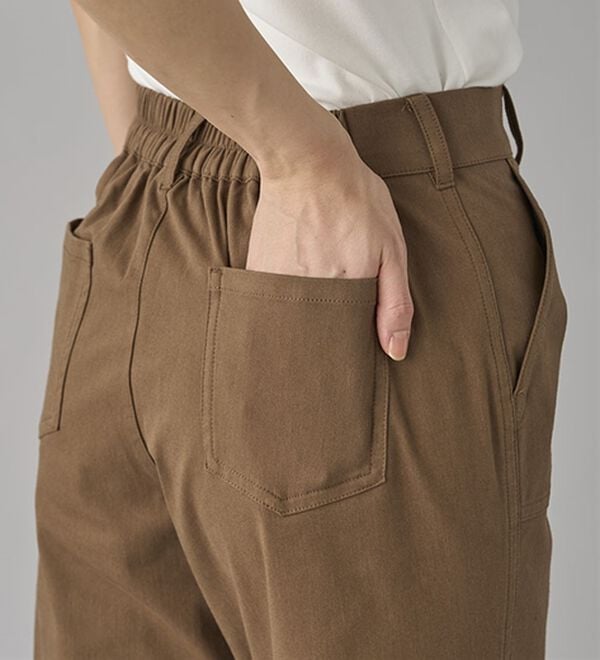 BELLUNA（ベルーナ）の「ひんやり綿混ハイパー美脚ストレッチワイドパンツ（フルレングスパンツ）」｜詳細画像