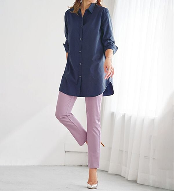 BELLUNA（ベルーナ）の「＜ＳＯＬＯＴＥＸ（Ｒ）＞ストレッチビッグシャツ（シャツ）」｜詳細画像