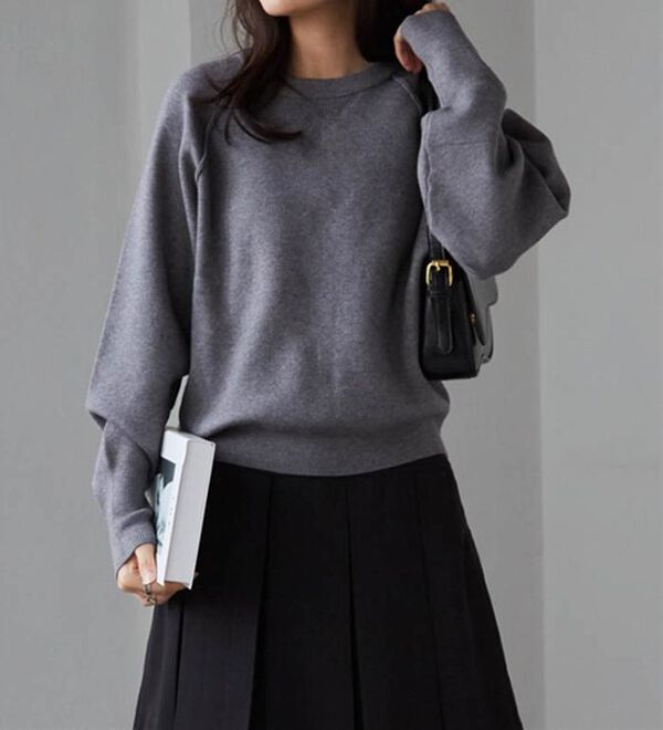 RANAN（ラナン）の「パチパチしにくい！大人のきれいめトレーナーニット（ニット・セーター）」｜詳細画像