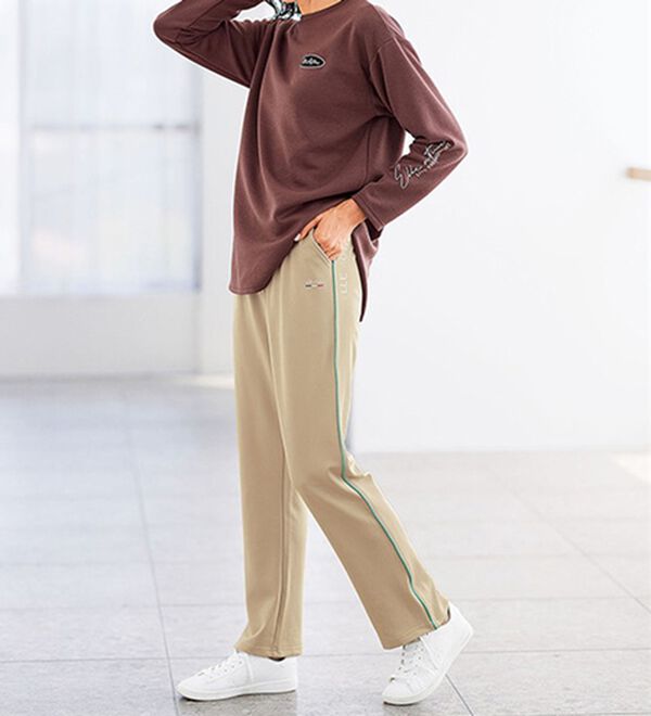 BELLUNA（ベルーナ）の「＜ＥＬＬＥ　Ａｃｔｉｖｅ＞多機能！配色ジャージパンツ（その他パンツ）」｜詳細画像