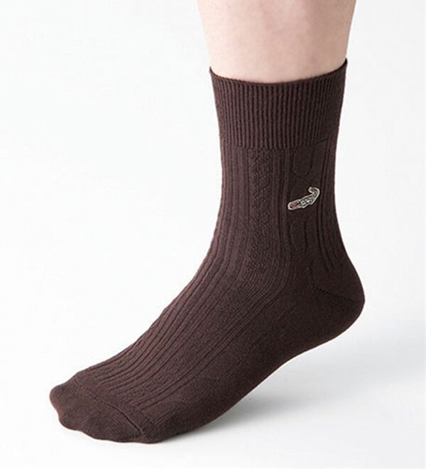 「【５足組】＜クロコダイル＞温もりあふれる編柄ソックス（メンズ靴下・タイツ）」｜詳細画像