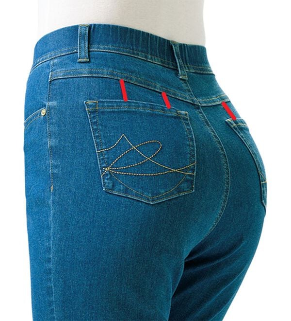 ルフラン（ルフラン）の「【３本組】うしろ姿きれい！やわらかデニムパンツ（フルレングスパンツ）」｜詳細画像