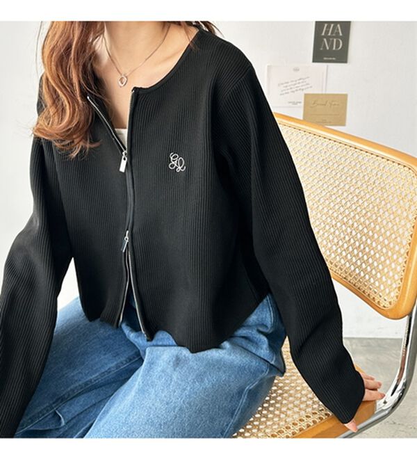 ダブルジップニットカーディガン - ベルーナ【公式】