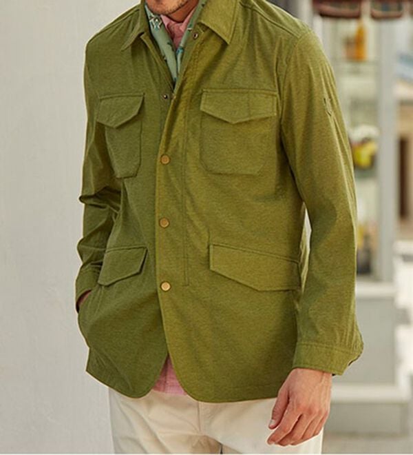 「＜コムルヴァン・オム＞ミリタリーライトジャケット（メンズジャケット）」｜詳細画像