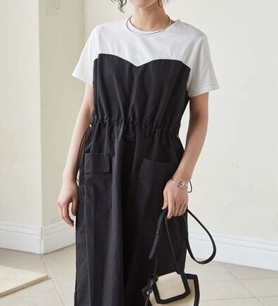 RANAN（ラナン）の「ワークデザインドッキングワンピース（ドッキングワンピース）」