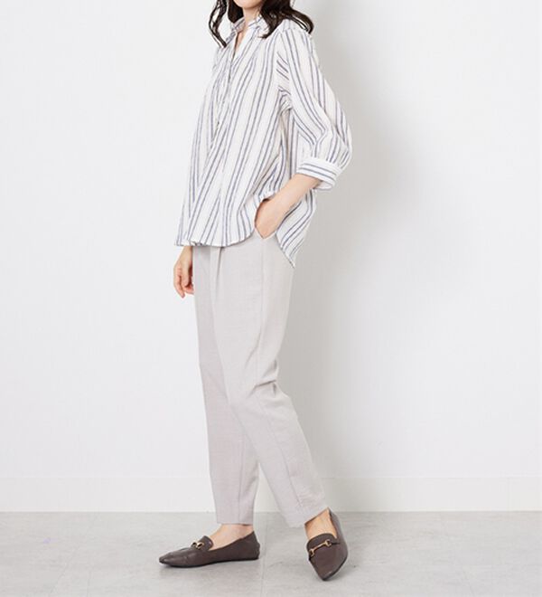 BELLUNA（ベルーナ）の「スキッパー衿ぽこぽこ素材ブラウス（ブラウス）」｜詳細画像