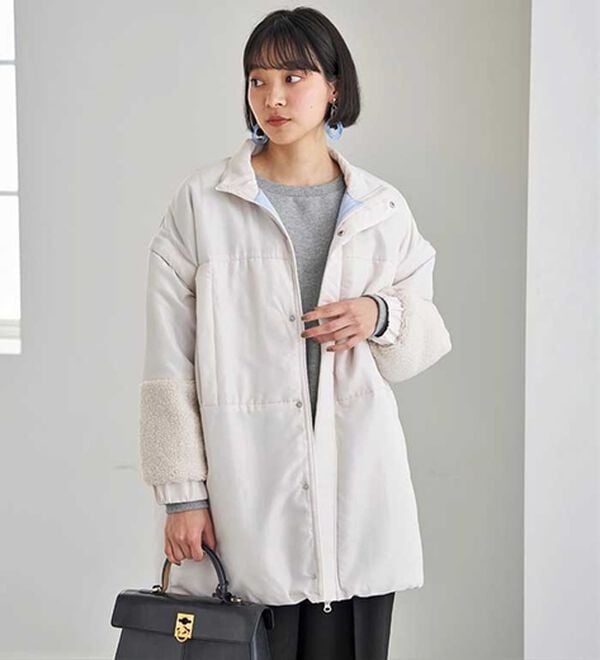 BELLUNA（ベルーナ）の「ベストにもなる！はっ水ヤク混中わたビッグコート（ハーフコート）」｜詳細画像