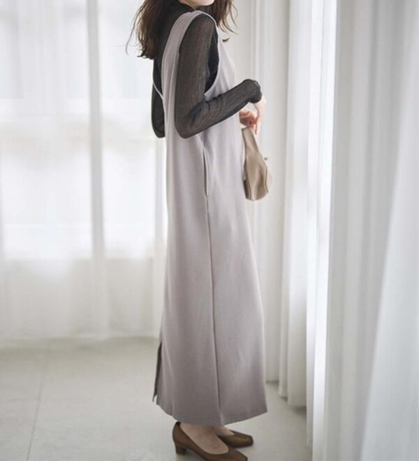 RANAN（ラナン）の「【選べる2丈】細見えが叶うジャンパースカート（ジャンパースカート）」｜詳細画像