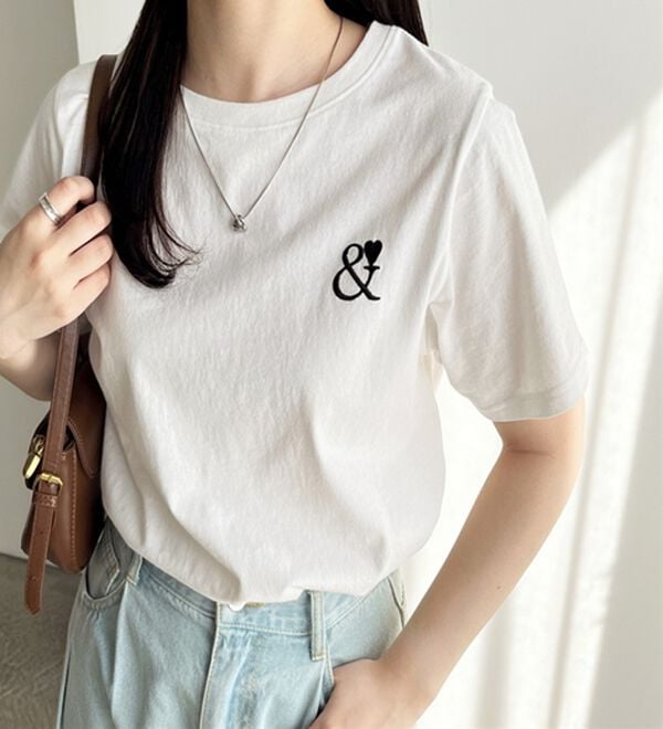 GeeRA（ジーラ）の「アンドハート刺しゅうＴシャツ（Tシャツ）」｜詳細画像