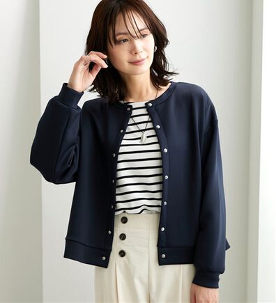 BELLUNA（ベルーナ）の「きれい見えスナップボタンカーディガン（ニットカーディガン）」