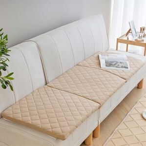 iellio（イエリオ）の「もちもち冷感・高反発洗えるソファパッド＜クッション・長座布団・ごろ寝マット・接触冷感・防ダニ・滑りにくい加工＞（ソファパッド）」｜モカ