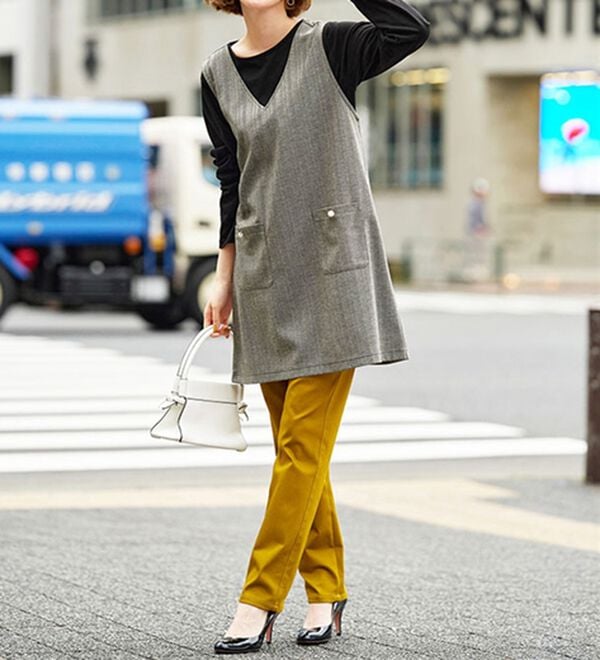 BELLUNA（ベルーナ）の「ジャカード素材ジャンスカアンサンブル（アンサンブル）」｜詳細画像