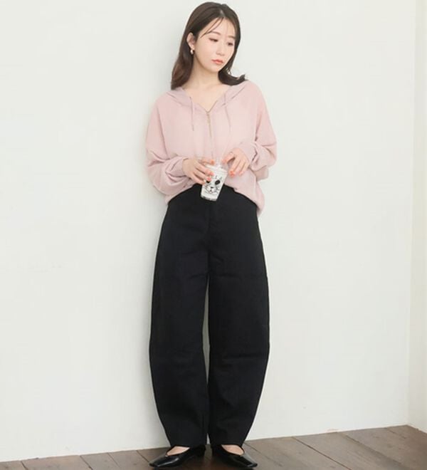 A HAPPY MARILYN（アハッピーマリリン）の「【Ｌ～８Ｌ】トレンドスタイルの、バレルパンツ。（ワイドパンツ・ガウチョ）」｜詳細画像