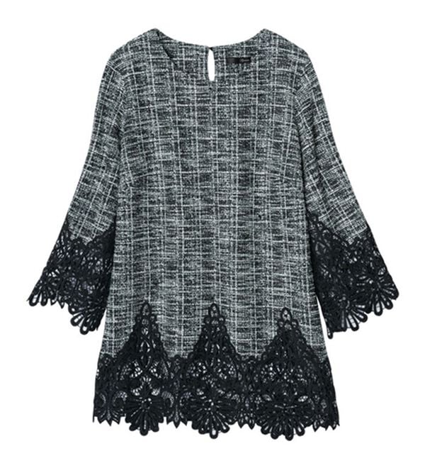 RANAN（ラナン）の「裾レースツイードチュニック（チュニック）」｜詳細画像