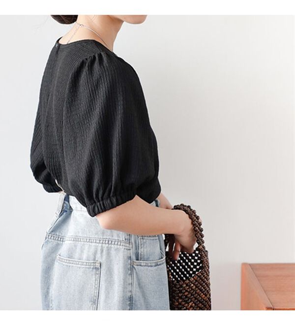 GeeRA（ジーラ）の「バルーンスリーブジャカードカットソー（カットソー）」｜詳細画像