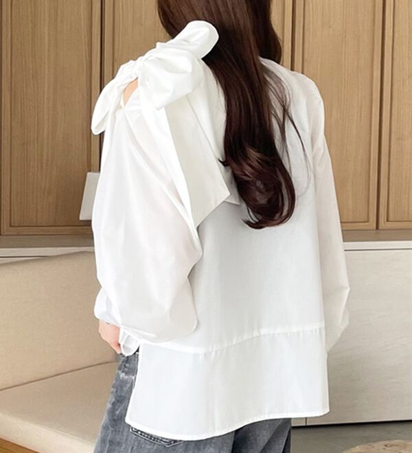GeeRA（ジーラ）の「【YOUING.】ショルダーリボンブラウス（ブラウス）」｜詳細画像