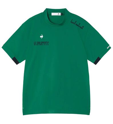 「＜ルコック＞ゴルフ　マーキングデザイン半袖モックネックシャツ（メンズシャツ）」