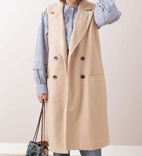 BELLUNA（ベルーナ）の「ウール調素材ロングジレ（ジレ）」