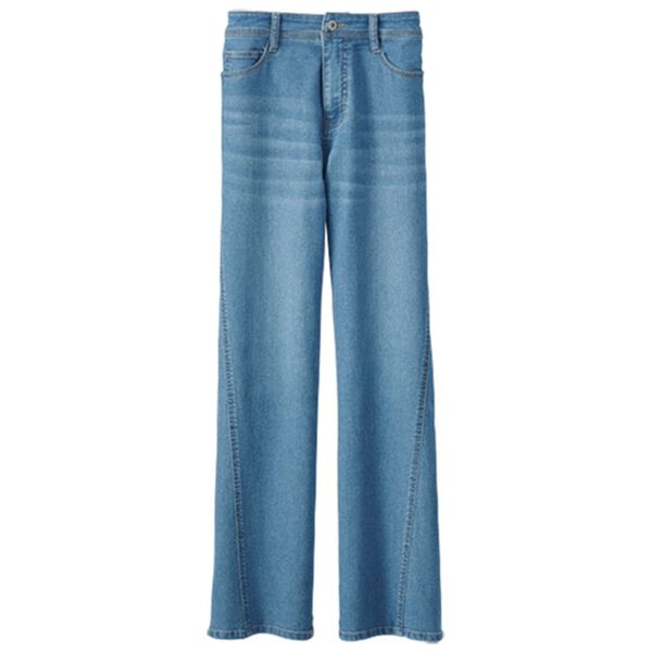 BELLUNA（ベルーナ）の「細見せ！セミフレアーデニムパンツ（フルレングスパンツ）」｜詳細画像