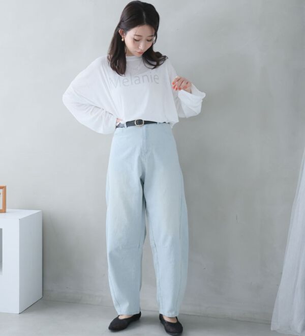 A HAPPY MARILYN（アハッピーマリリン）の「【Ｌ～８Ｌ】トレンドスタイルの、バレルパンツ。（ワイドパンツ・ガウチョ）」｜詳細画像