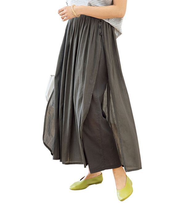 ルフラン（ルフラン）の「涼風まとう＊りらさらパン（その他パンツ）」｜チャコール系