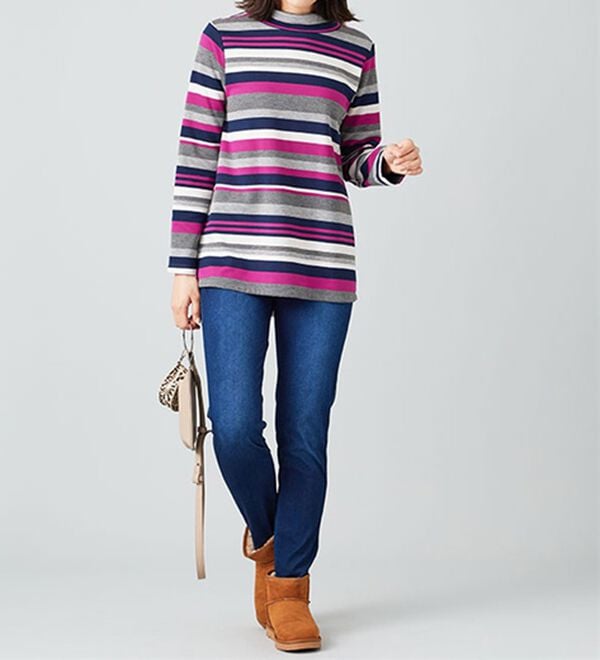 BELLUNA（ベルーナ）の「ふわふわ裏ファーハイネックプルオーバー（カットソー）」｜詳細画像