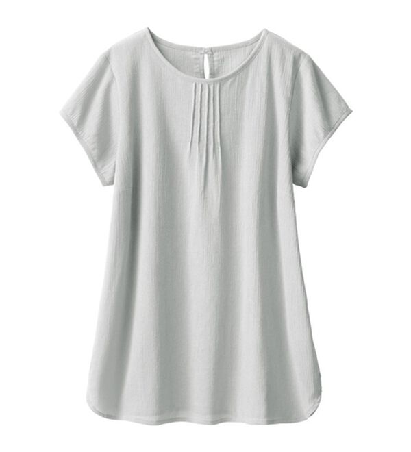 「【４色組】１枚で過ごせる綿１００％楊柳プルオーバー（肌着・インナーウェア）」｜詳細画像