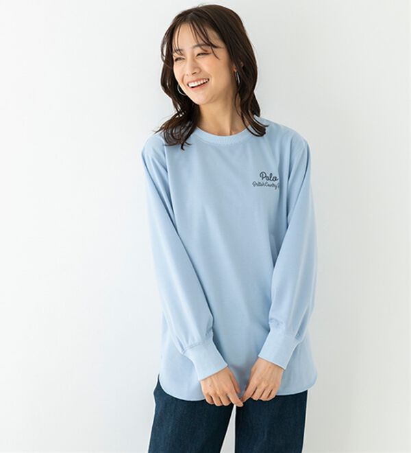 BELLUNA（ベルーナ）の「【ＰＯＬＯ　ＢＣＳ】ミニ裏毛素材デザイントップス（カットソー）」｜詳細画像