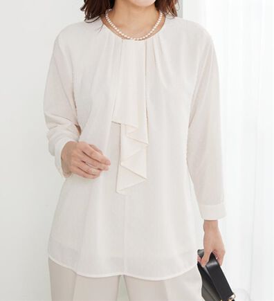 BELLUNA（ベルーナ）の「＜Ｃ／Ｓ＞ドットシフォンボウタイブラウス（ブラウス）」