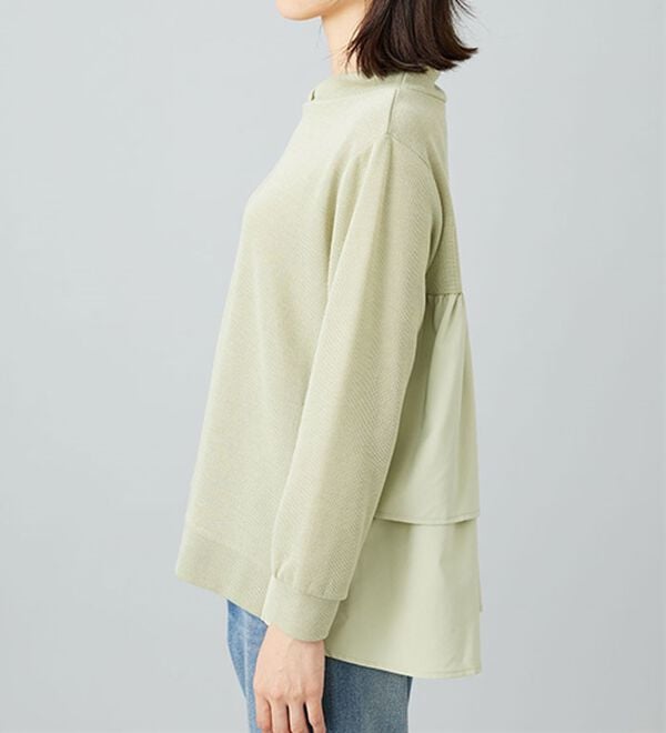 BELLUNA（ベルーナ）の「ラメ調バックフレアー切替プルオーバー（カットソー）」｜詳細画像