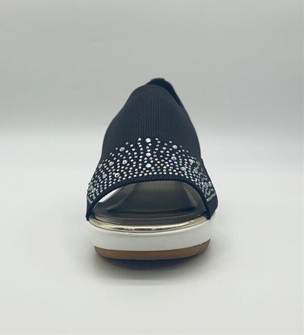 BELLUNA（ベルーナ）の「きらめきビジューのニットウェッジサンダル（サンダル・ミュール）」｜詳細画像