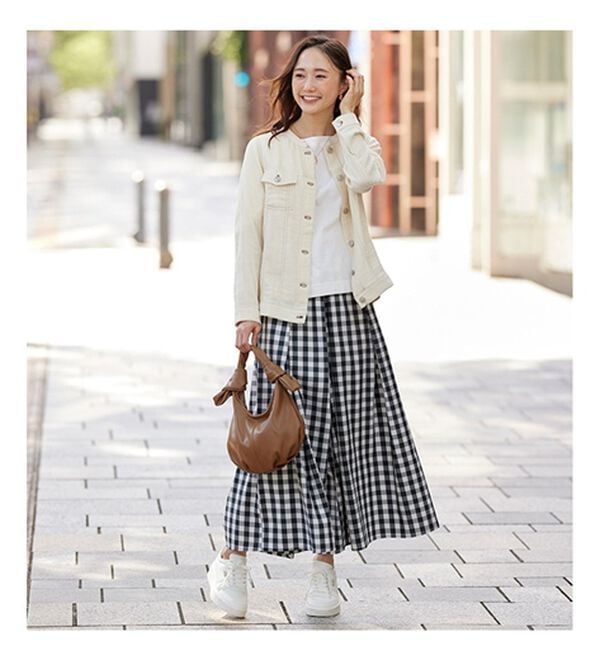 BELLUNA（ベルーナ）の「やわらかダブルガーゼデニム風ジャケット（その他ジャケット）」｜詳細画像