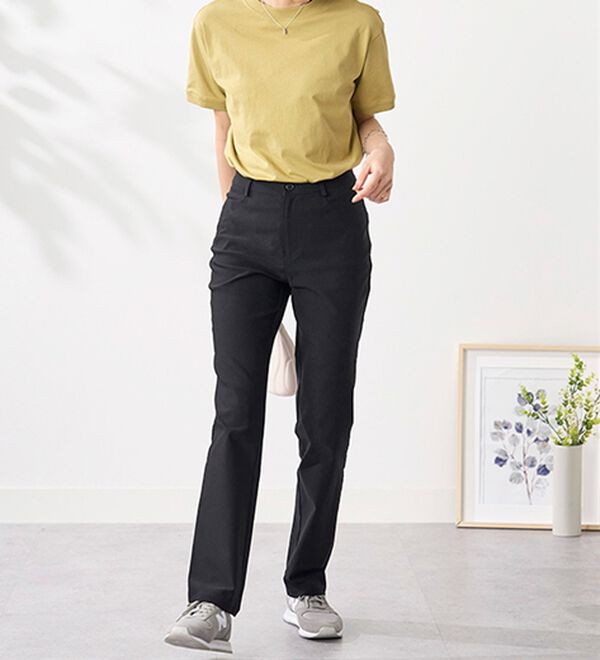 BELLUNA（ベルーナ）の「＜ベルクリーン＞抗菌防臭冷感ストレッチ美脚パンツ（フルレングスパンツ）」｜詳細画像