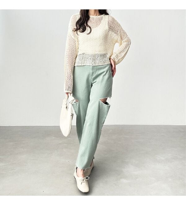 GeeRA（ジーラ）の「アソートカットアウトダメージパンツ（フルレングスパンツ）」｜詳細画像