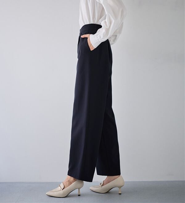 GeeRA（ジーラ）の「【２点セット】フレアーラインジャケットワイドパンツセットアップスーツ（パンツスーツ）」｜詳細画像