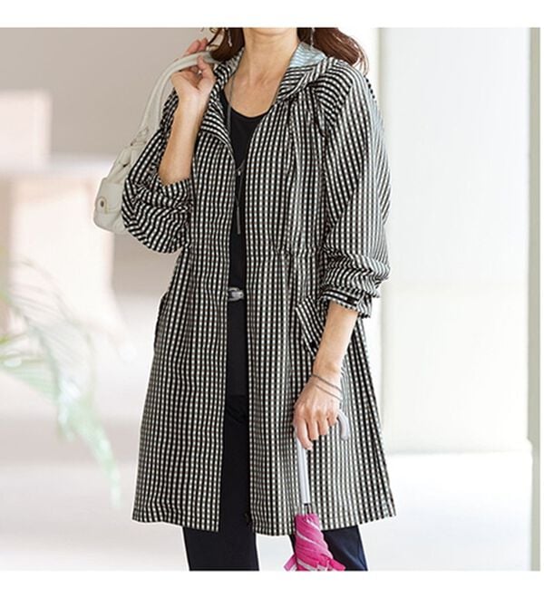 BELLUNA（ベルーナ）の「はっ水！ＵＶ対策ロングコート（ポーチ付）（ハーフコート）」｜詳細画像