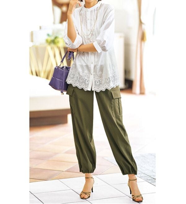 BELLUNA（ベルーナ）の「サラリ快適！ビンテージ調カーゴパンツ（その他パンツ）」｜詳細画像