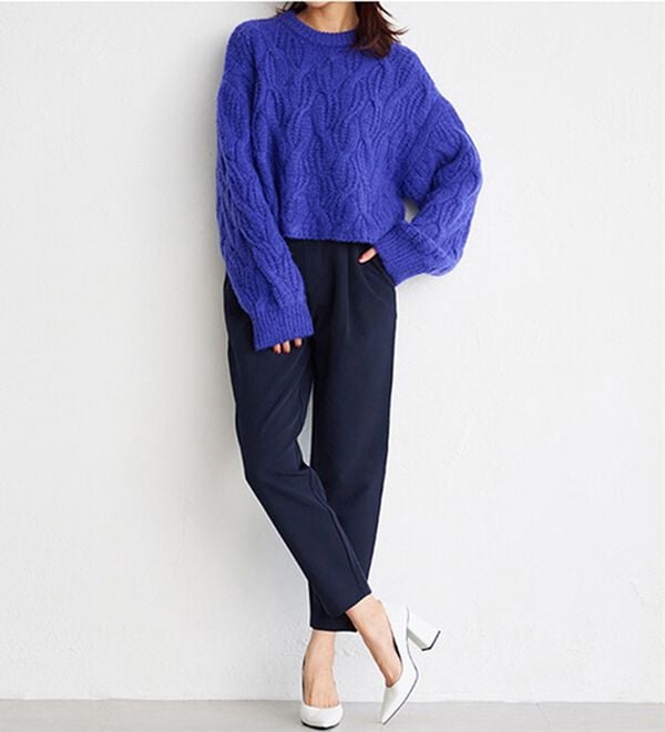 RANAN（ラナン）の「ビッグケーブル短丈ニット（ニット・セーター）」｜詳細画像