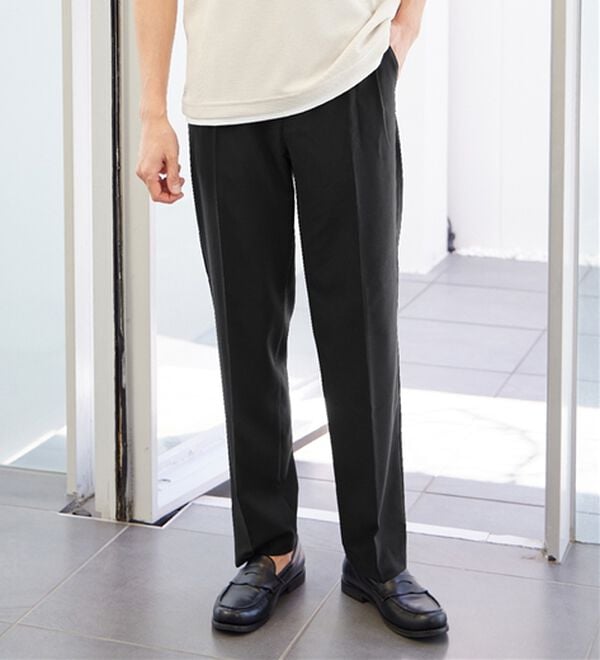 REMEN'S（リメンズ）の「サラッと快適イージースラックス（メンズスラックス）」｜ブラック
