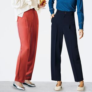 RANAN（ラナン）の「美脚カットジョーゼットタックパンツ（フルレングスパンツ）」｜詳細画像