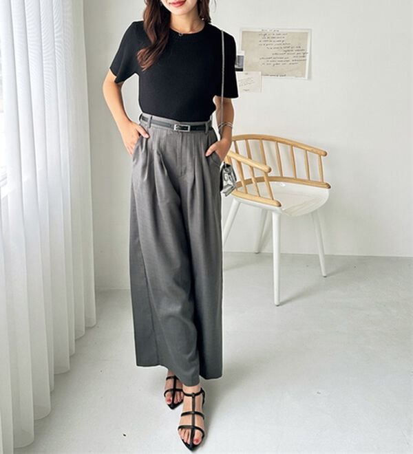 GeeRA（ジーラ）の「編地切替ニットトップス（ニット・セーター）」｜詳細画像