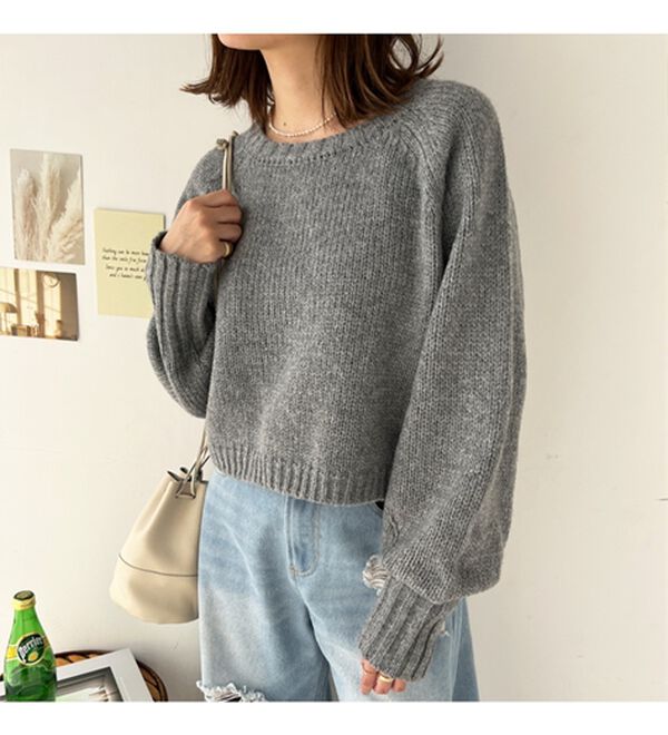 GeeRA（ジーラ）の「ボリュームスリーブショートニット（ニット・セーター）」｜詳細画像