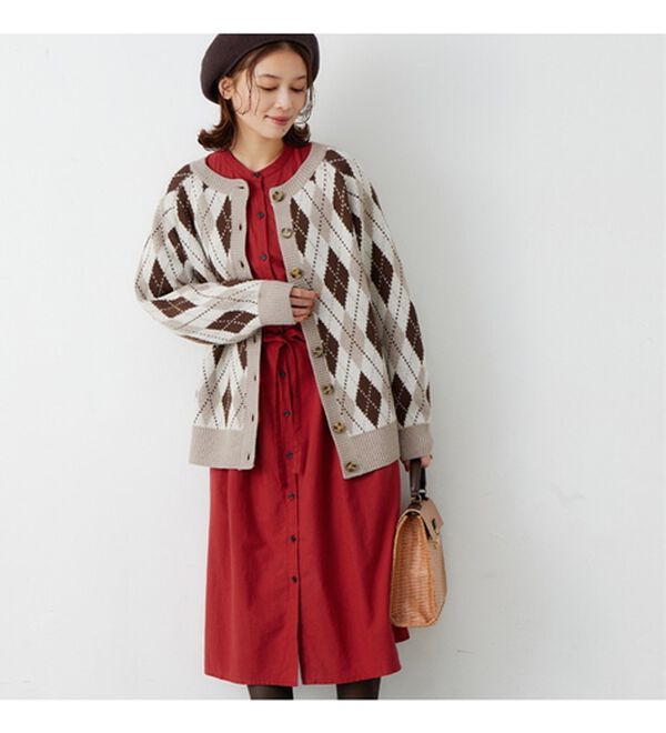 Viola e Viola（ヴィオラ エ ヴィオラ）の「【リンネルコラボ】起毛綿シャツワンピース（シャツワンピース）」｜詳細画像