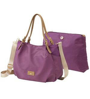 「軽量バイカラー親子バッグ（その他バッグ）」｜パープル