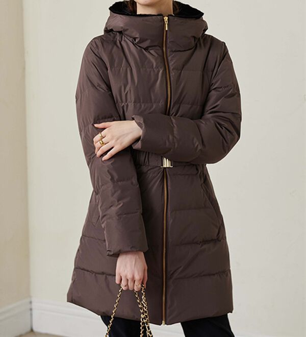 RANAN（ラナン）の「暖かファーフード使いすっきりダウンコート（ダウンコート・ジャケット・ベスト）」｜詳細画像