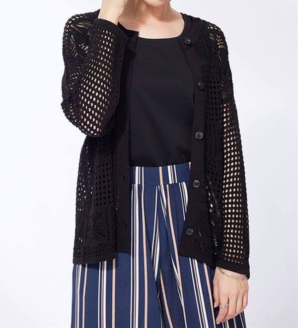 BELLUNA（ベルーナ）の「透かし編ニットカーディガン（ニットカーディガン）」｜詳細画像